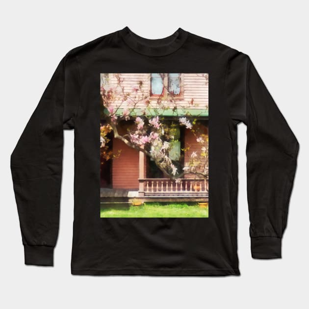 Spring - Magnolias by Back Porch Long Sleeve T-Shirt by SusanSavad